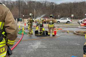 Firefighters Decontaminated After Blaze At Supply Yard In Montrose