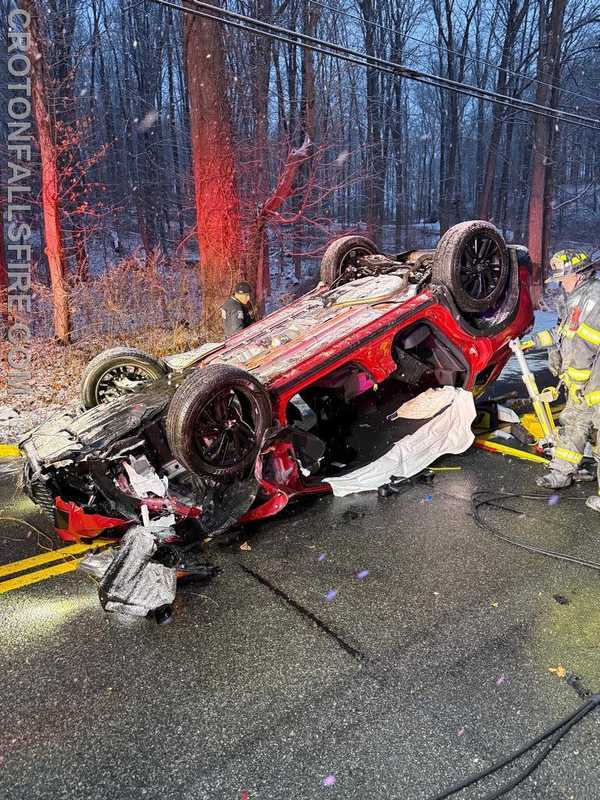 Driver Rescued From Flipped Car In Northern Westchester