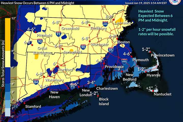 Final CT Snowfall Projections Released For Major Winter Storm