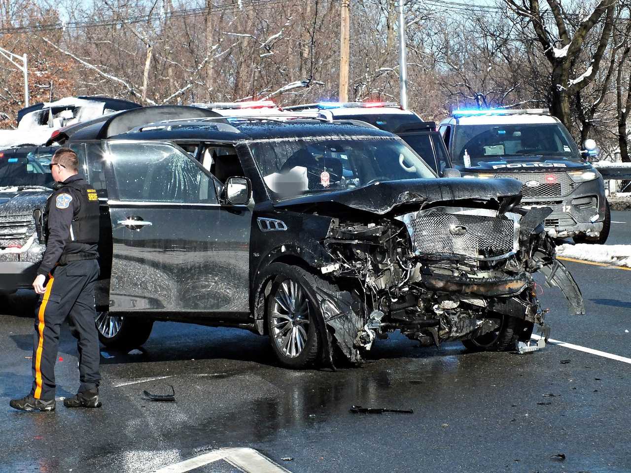 Photos Show Crashes That Downed Wires, Closed Paramus Roads