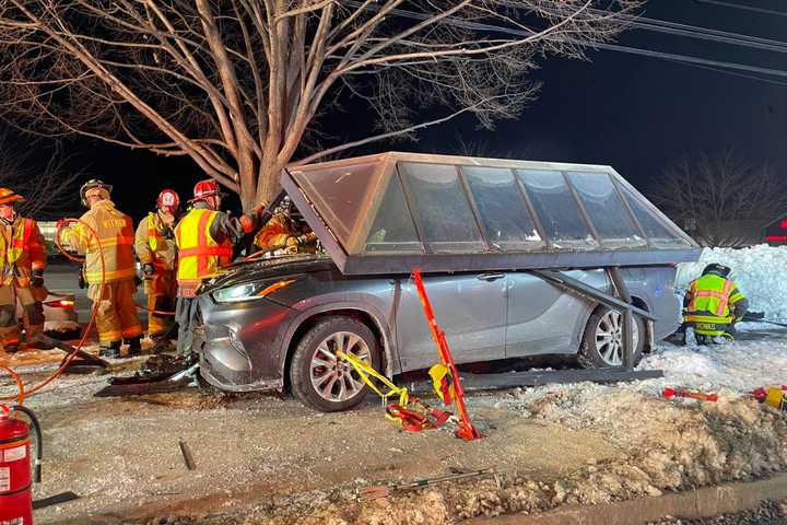 Car Crashes Into Bus Shelter Near Target On Lincoln Highway East (PHOTOS)