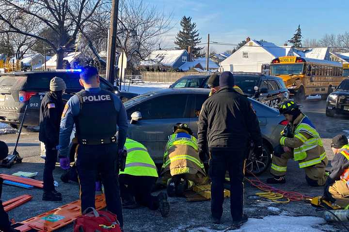 Car Lifted Off Crossing Guard Struck In Fair Lawn