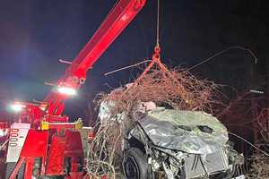 Two Rescued After Crashing Down 100-Foot Embankment Along Palisades Parkway (PHOTOS)