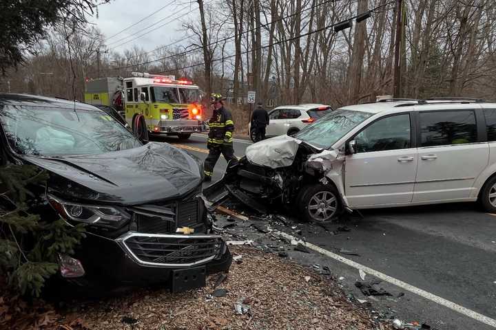 Four Injured In Head-On Crash In Newtown