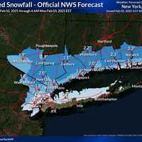 Snowfall Map: Projected Totals Increase For Storm Approaching Region