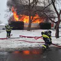 <p>The Thursday afternoon fire in Danbury.</p>