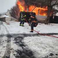 <p>The Thursday afternoon fire in Danbury.</p>