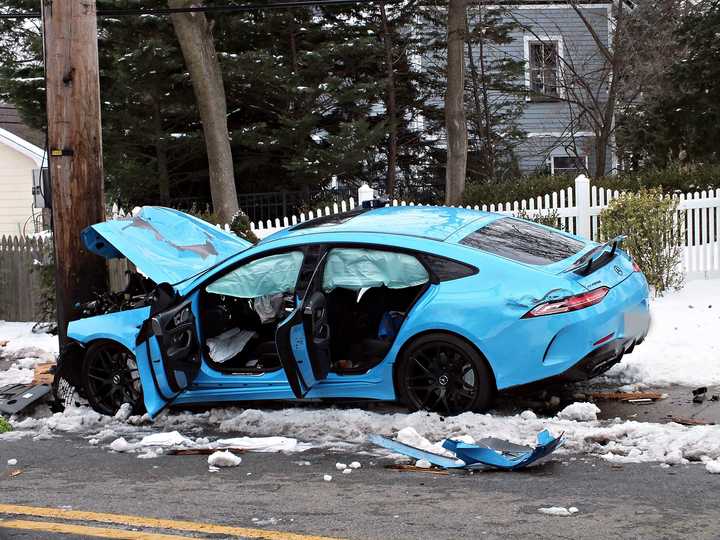 A DUI driver was found lying outside of his vehicle after crashing into a pole in Ridgewood, police said.
  
