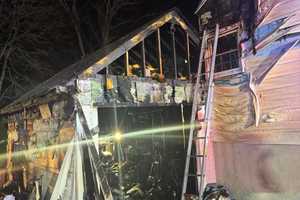 Blaze Rips Through Hawthorne Garage, Threatens Home Before Firefighters Contain It (PHOTOS)