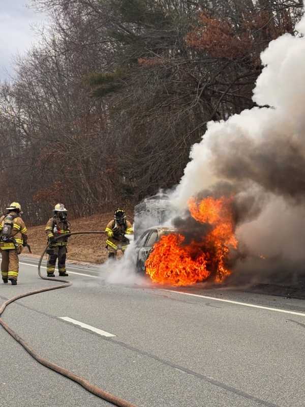 Vehicle Catches On Fire In Multi-Car Crash On Taconic State Parkway In Putnam Valley