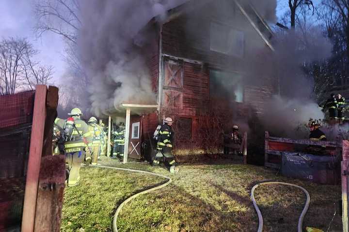 Blaze Goes Up At Barn Behind Restaurant In Westchester