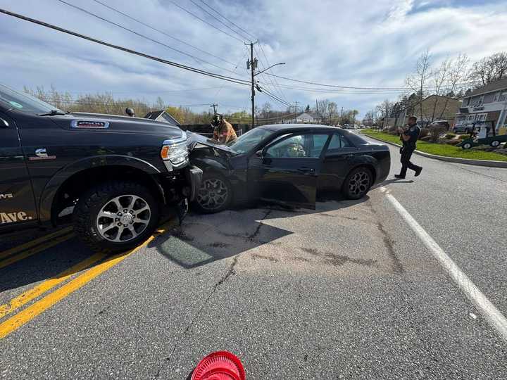 The scene of the crash at Route 6 and Mi-Anna Drive in Mahopac. 