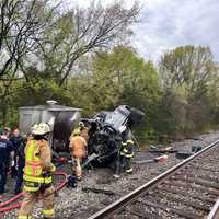 <p>The scene of the train crash in Prince William County.</p>