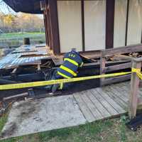 <p>The damage was contained to the Tea House decking. </p>