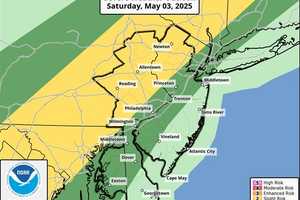 Isolated Tornado Possible, Severe Thunderstorm Watch Issued For 14 NJ Counties