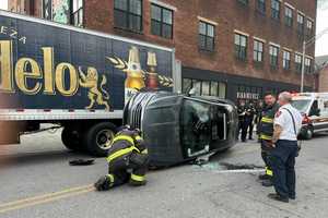 Car Lands On Side In Hudson Valley Crash (DEVELOPING)