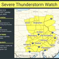 Ping Pong-Sized Hail, 70 MPH Winds Threaten North Jersey, Lehigh Valley