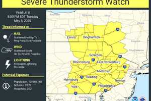 Ping Pong-Sized Hail, 70 MPH Winds Threaten North Jersey, Lehigh Valley