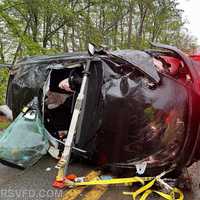 Driver Pulled From Car After Rollover Crash In Somers