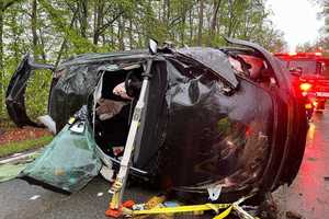 Driver Pulled From Car After Rollover Crash In Somers
