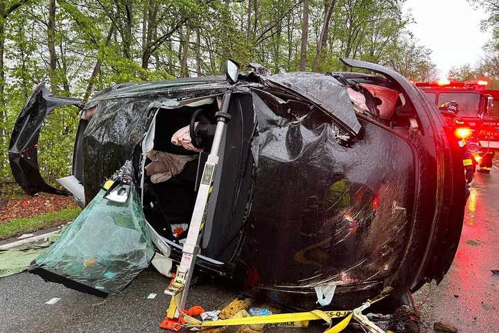 Driver Pulled From Car After Rollover Crash In Somers