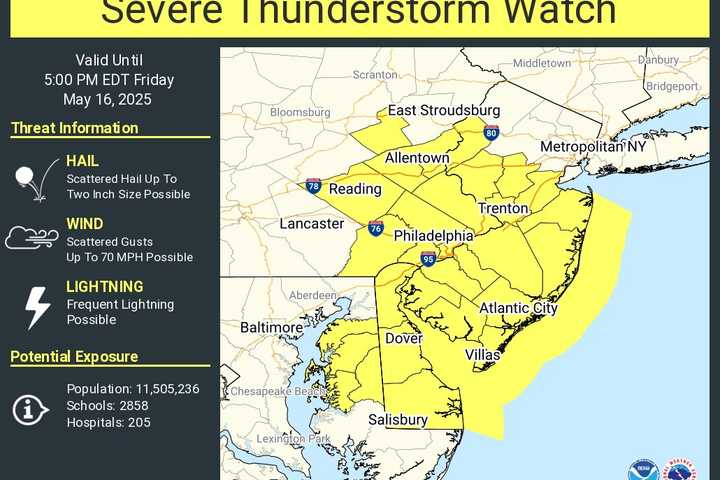 Winds Up To 70 MPH, Hail, Lightning Expected In NJ, PA: Here's The Timing