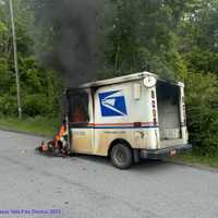 Blaze Destroys Mail Truck In Union Vale: Now Under Investigation