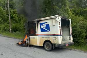 Blaze Destroys Mail Truck In Hudson Valley: Now Under Investigation