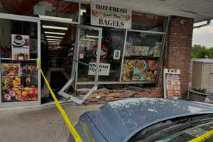 Car Crashes Into Bagel Shop After Driver Hits Gas While Parking In Rockland