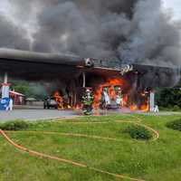 Several Hurt After Gas Station Fire Erupts Near Busy Intersection In Ballston Spa