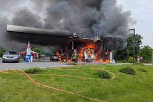 Several Hurt After Gas Station Fire Erupts Near Busy Intersection In Region