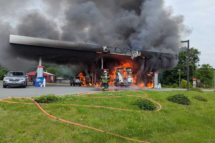Several Hurt After Gas Station Fire Erupts Near Busy Intersection In Region