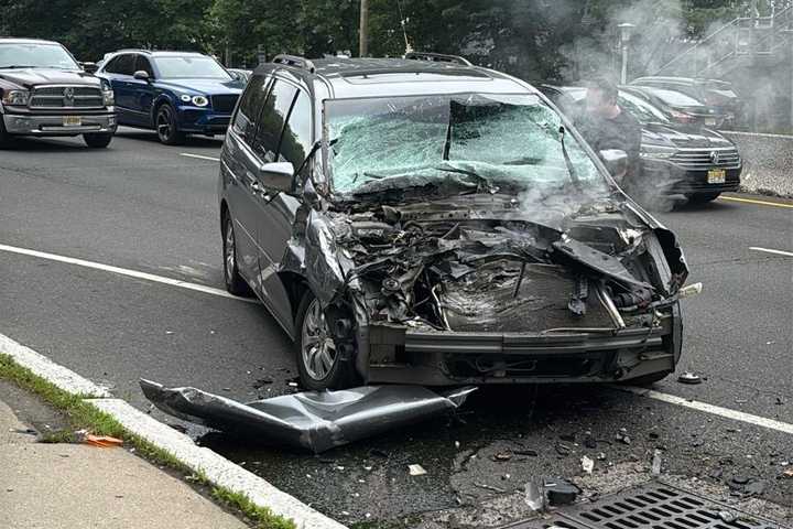 Serious Route 4 Crash Involving Minivan, Jitney Bus Draws Major Response (DEVELOPING)