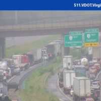 <p>The traffic caused by the downed power lines in Fredericksburg.</p>