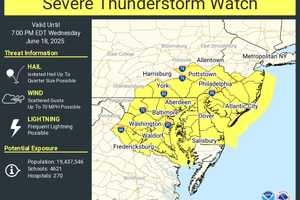 Severe Thunderstorm Watch In Effect For 10 NJ Counties, NWS Warns