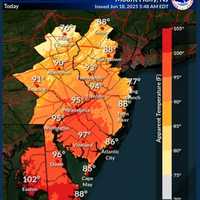 Heat Advisory Issued In NJ/PA: Here’s Where Temps Will Feel Like 100°
