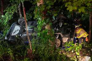 Car Plunges Down Embankment In Rollover NY Crash On Route 312