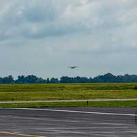 <p>The plane landing before the fatal crash.</p>