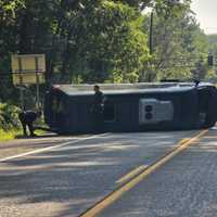 Rollover Crash Shuts Down Route 304 Stretch In New City (DEVELOPING)