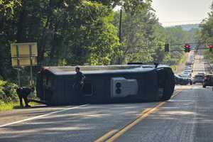 Rollover Crash Shuts Down Route 304 Stretch In Rockland County (DEVELOPING)