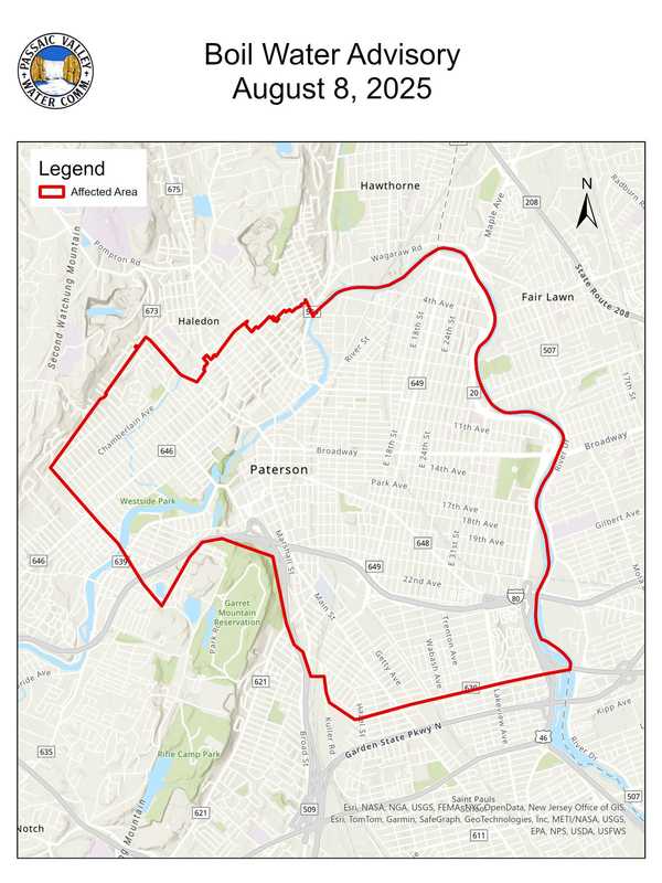 Boil Water Advisory Issued For Entire City Of Paterson After Water Main Break
