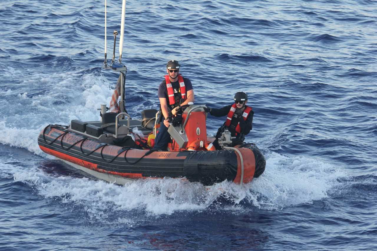 US Coast Guard members make a rescue (file photo).