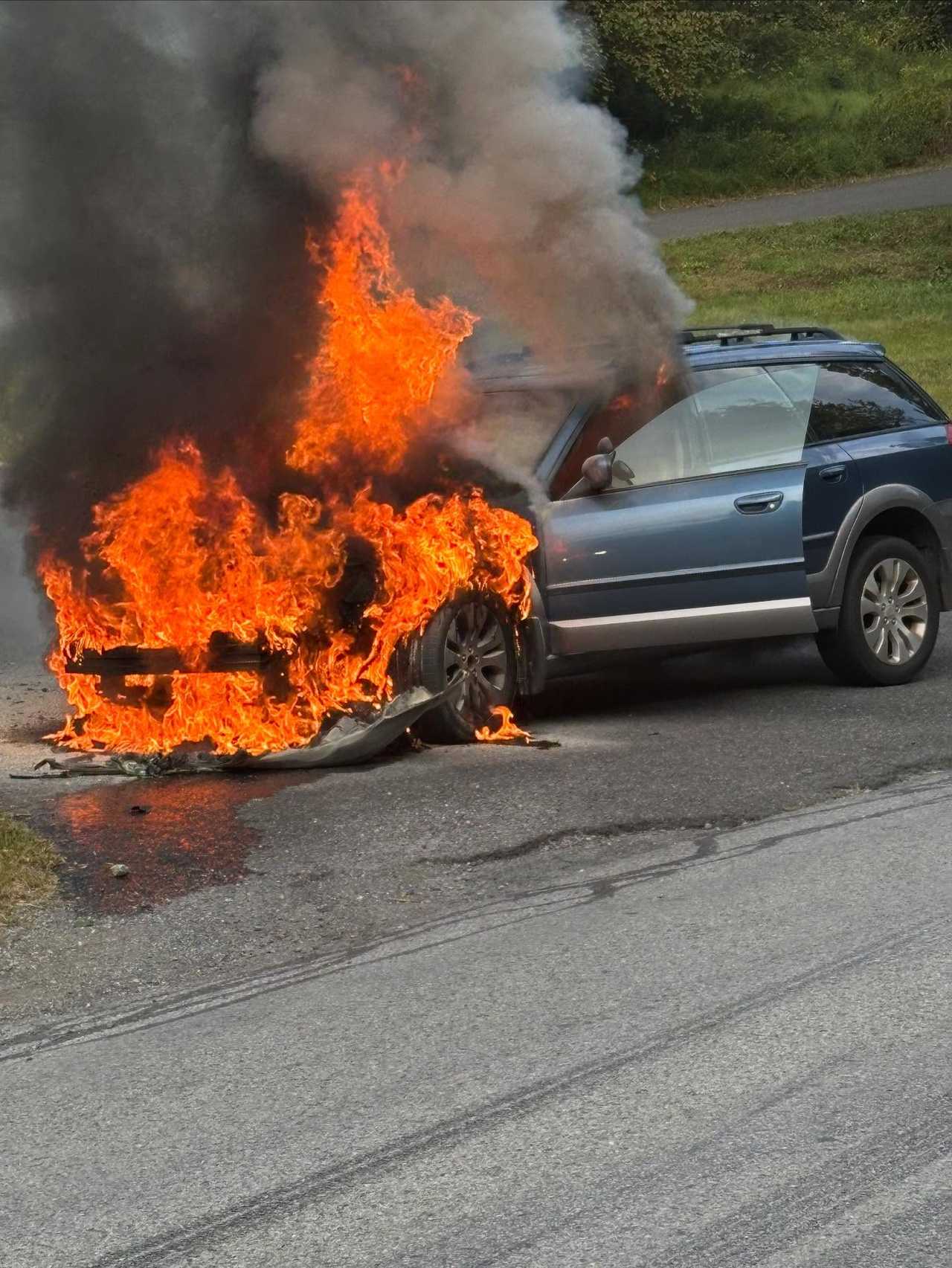 The scene of the fire on Route 79 in Tivoli.  The scene of the fire on Route 79 in Tivoli.