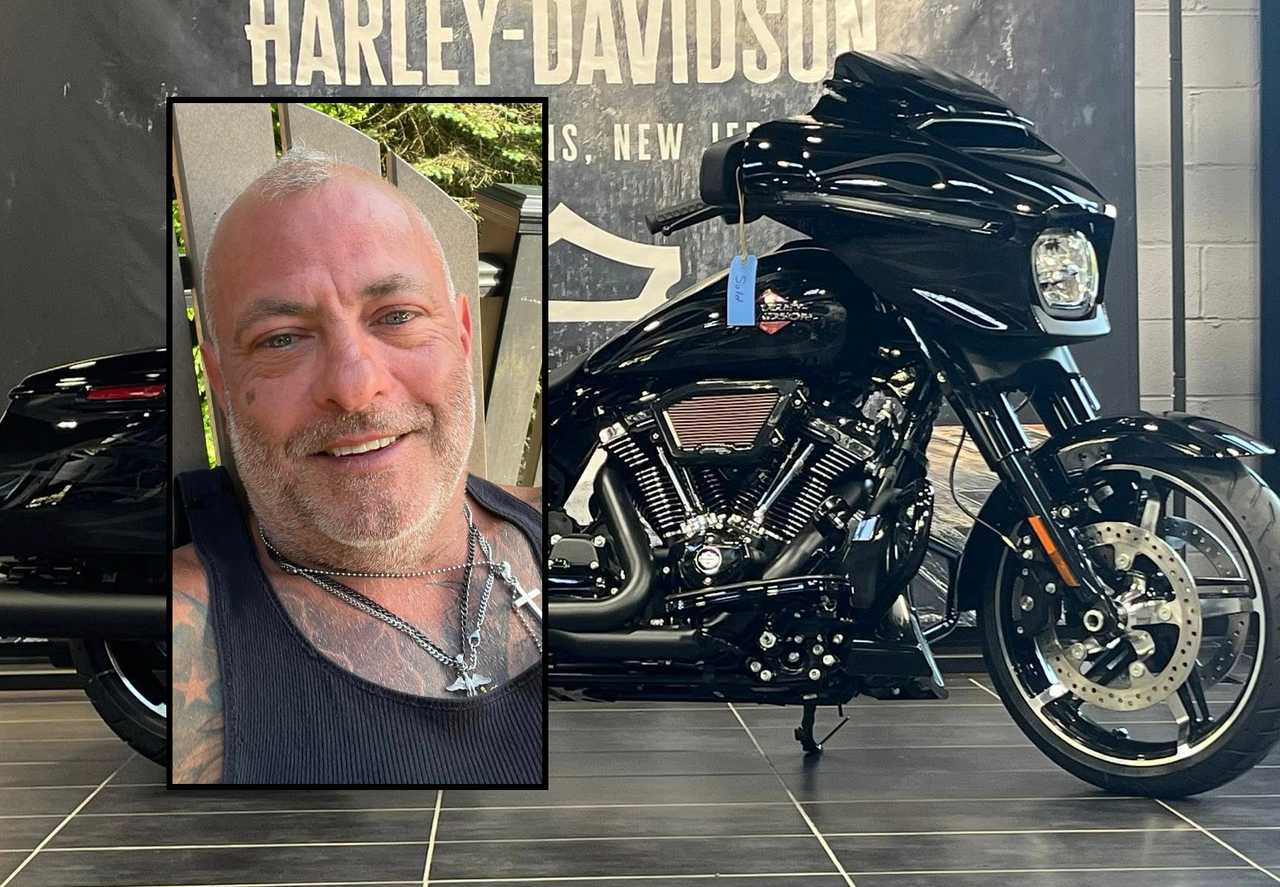 John Tedeschi recently purchased his Harley-Davidson.