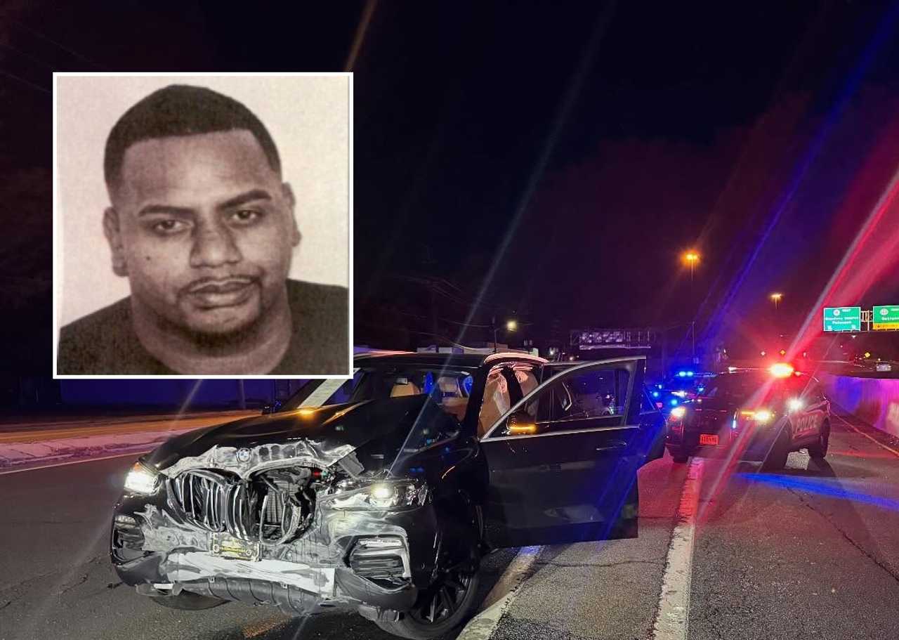 Max Almonte led police in a pursuit in a BMW along Route 4. Max Almonte led police in a pursuit in a BMW along Route 4.