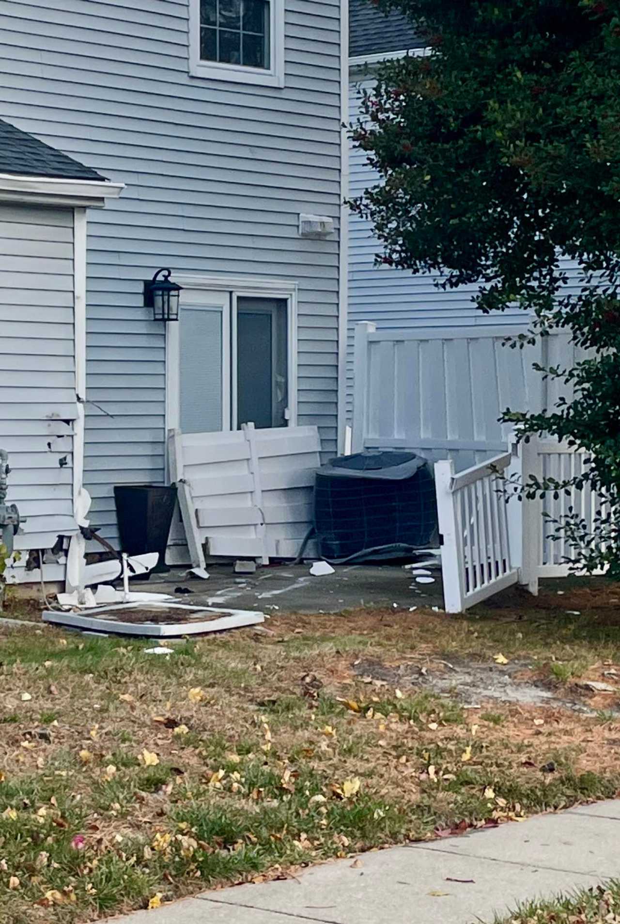A car driven by two 13-year-olds crashed into a residence.