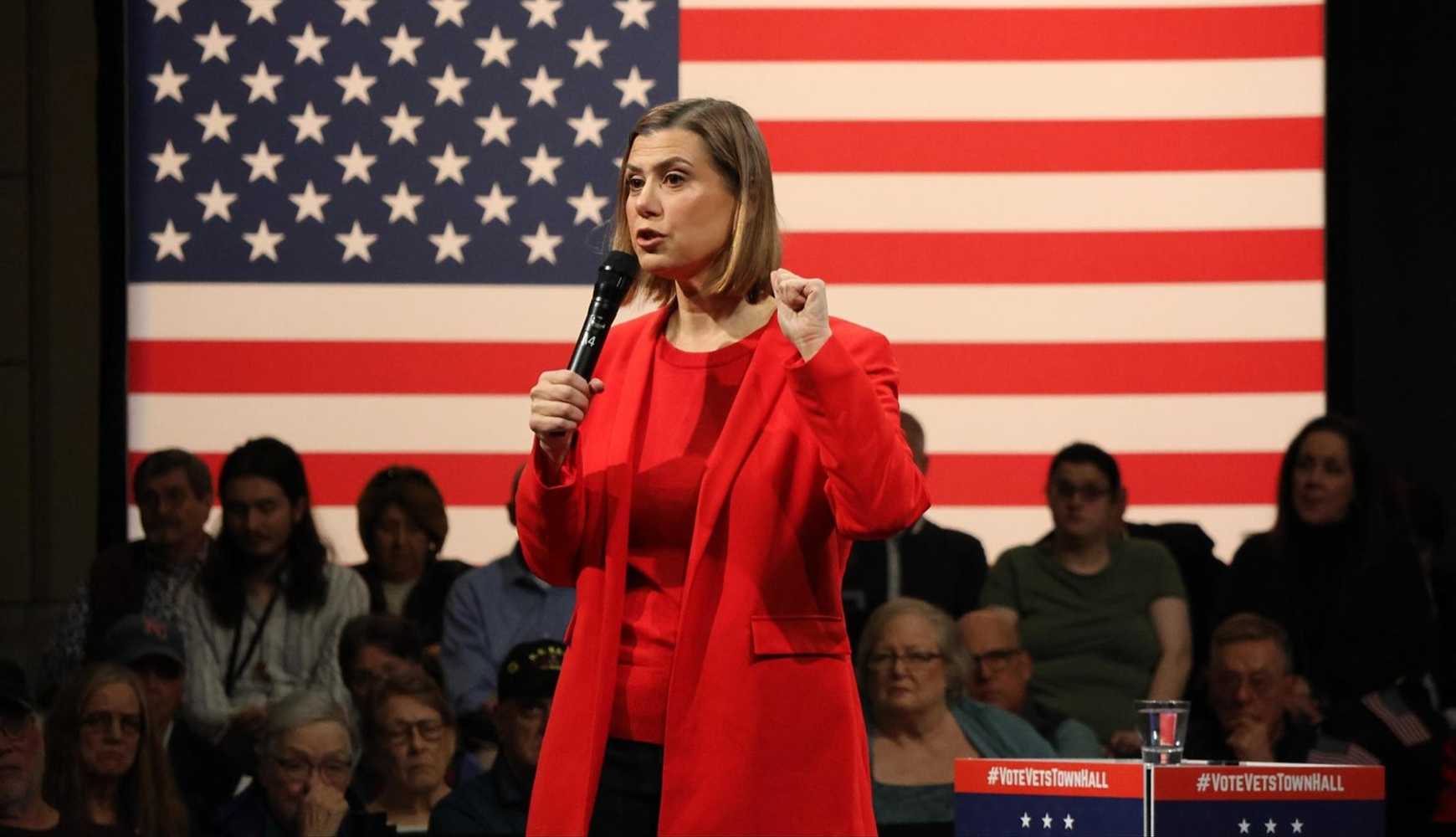 
Michigan Sen. Elissa Slotkin speaking at a VoteVets town hall in Overland Park, KS, on November 12, 2025.
