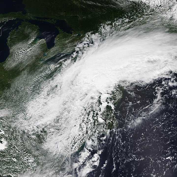 Hurricane Ida as an extratropical cyclone over the Northeast US.