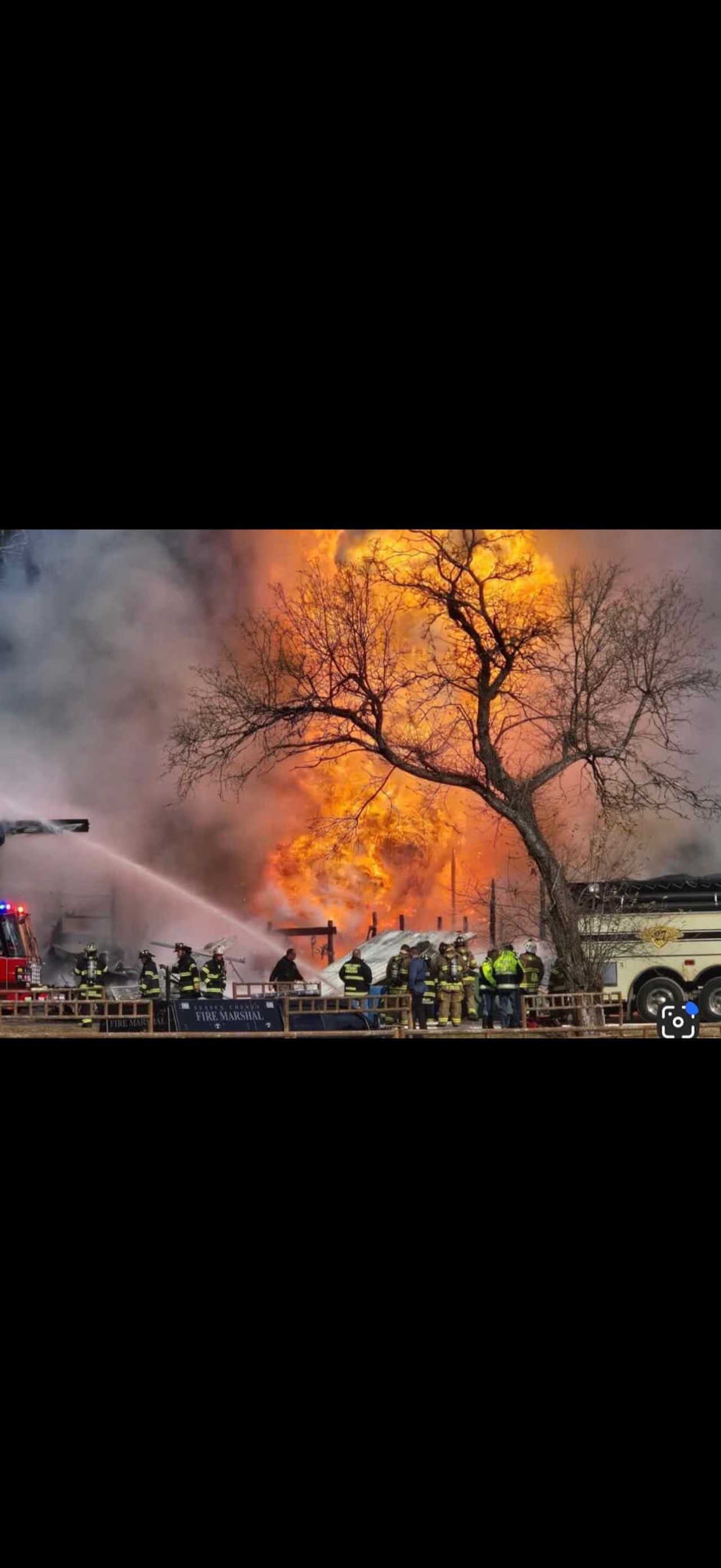 A barn workshop fire in Byram Township A barn workshop fire in Byram Township