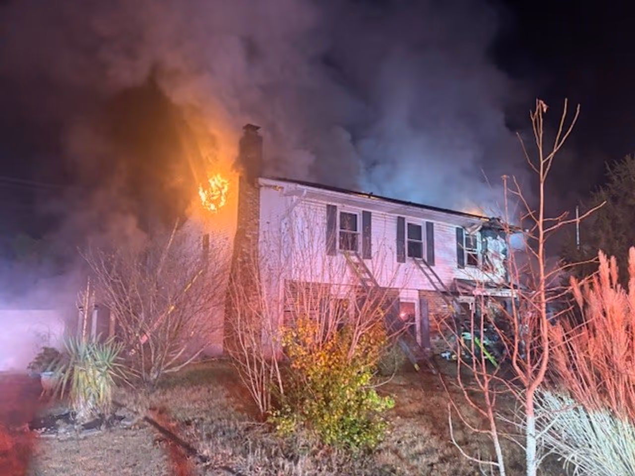 The scene of the Charles County fire.